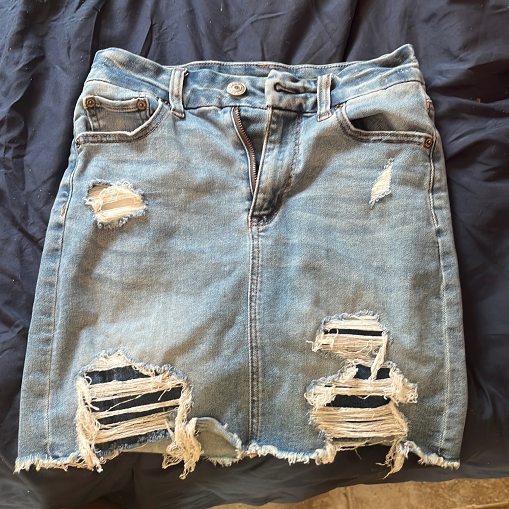 american Eagle jean skirt